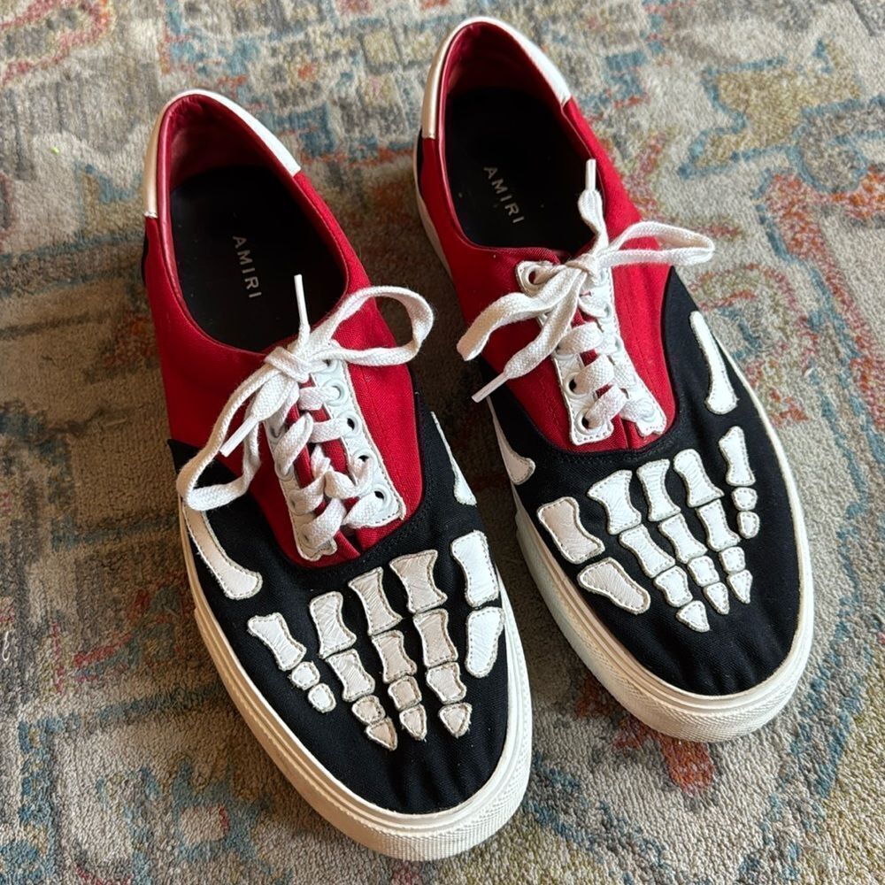 Amiri skeleton Lace Slip Ons - 43 (10)